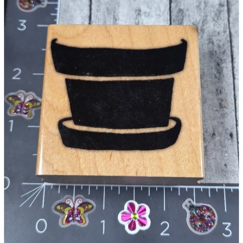 Artistic Stamp Clay Pot Planter Flower 159 1994 Rubber Stamp Wood #C15